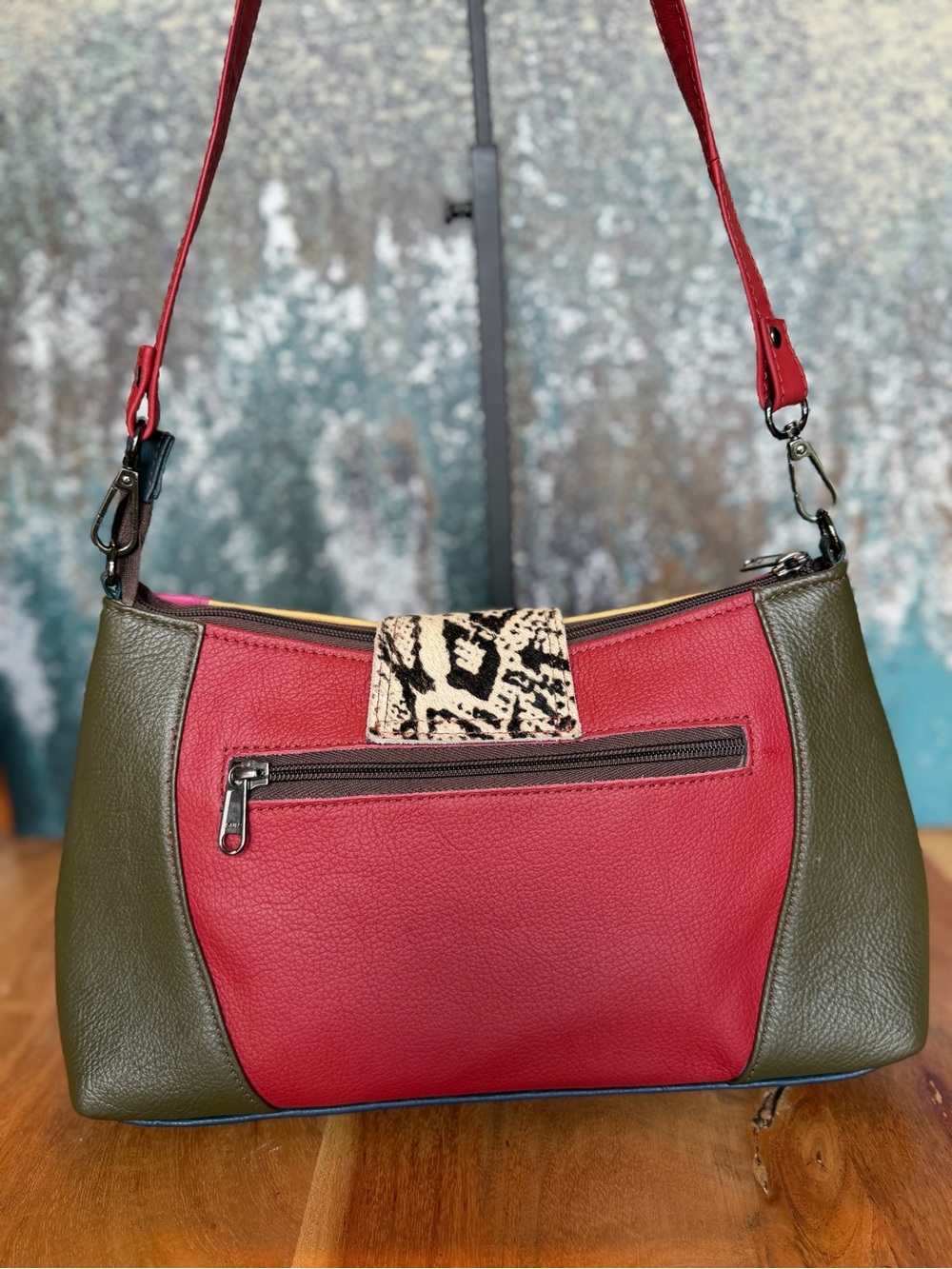 Soruka‎ Dopamine Dressing Recycled Leather Colorblock Bag (EUC) - Picture 7 of 12
